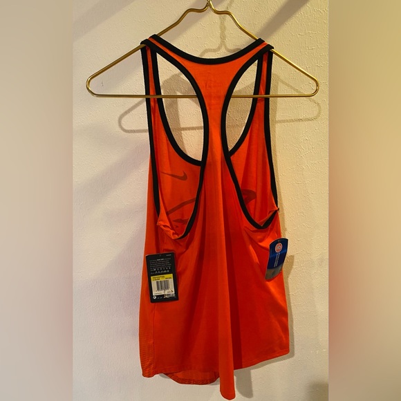 NIKE Dri-Fit Oregon State racer back tank, orange with black piping, women S - Picture 2 of 2